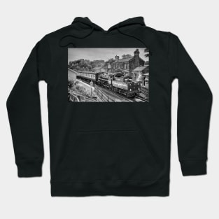 Goathland Station - Black and White Hoodie